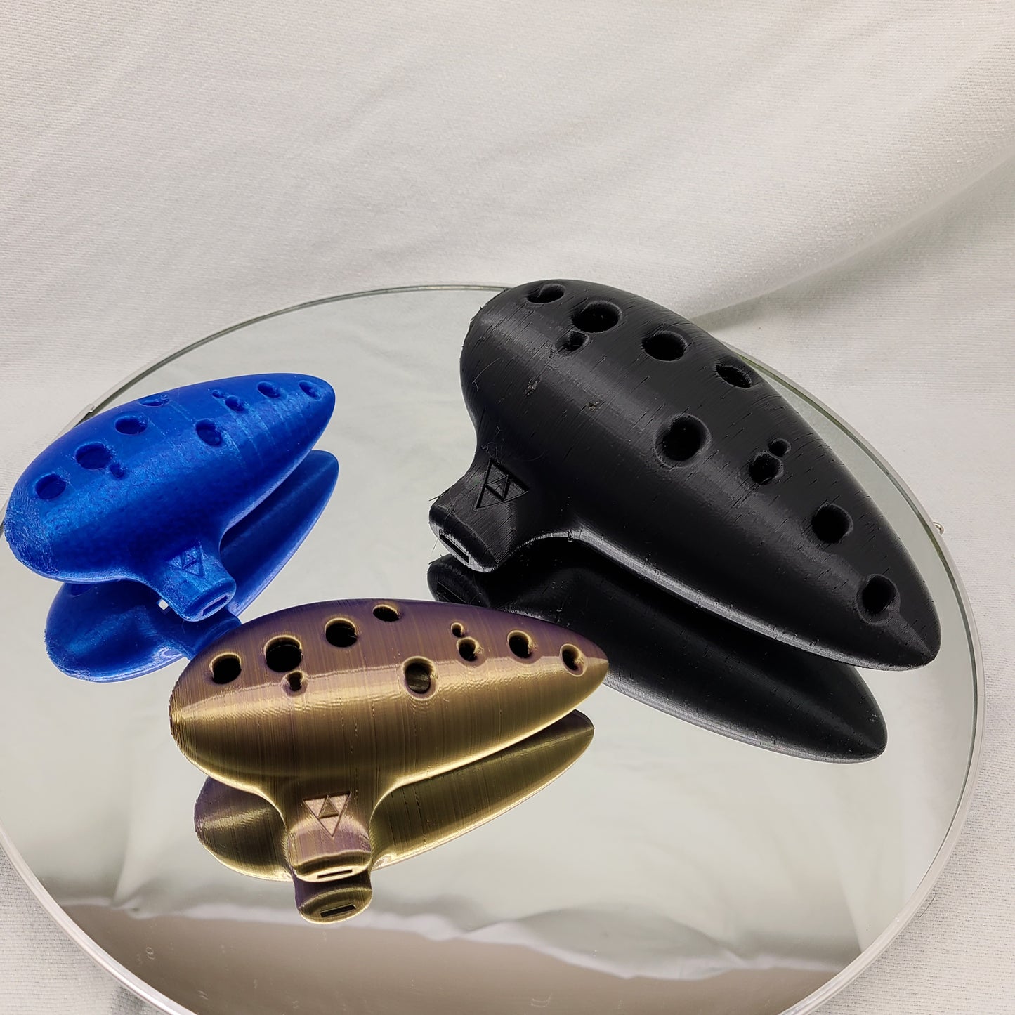 12 Hole Ocarina, Ceramic Flute Instrument, Blue Ocarina, Musical Instrument, Handmade Flute, Alto C Ocarina, Musician Gift,