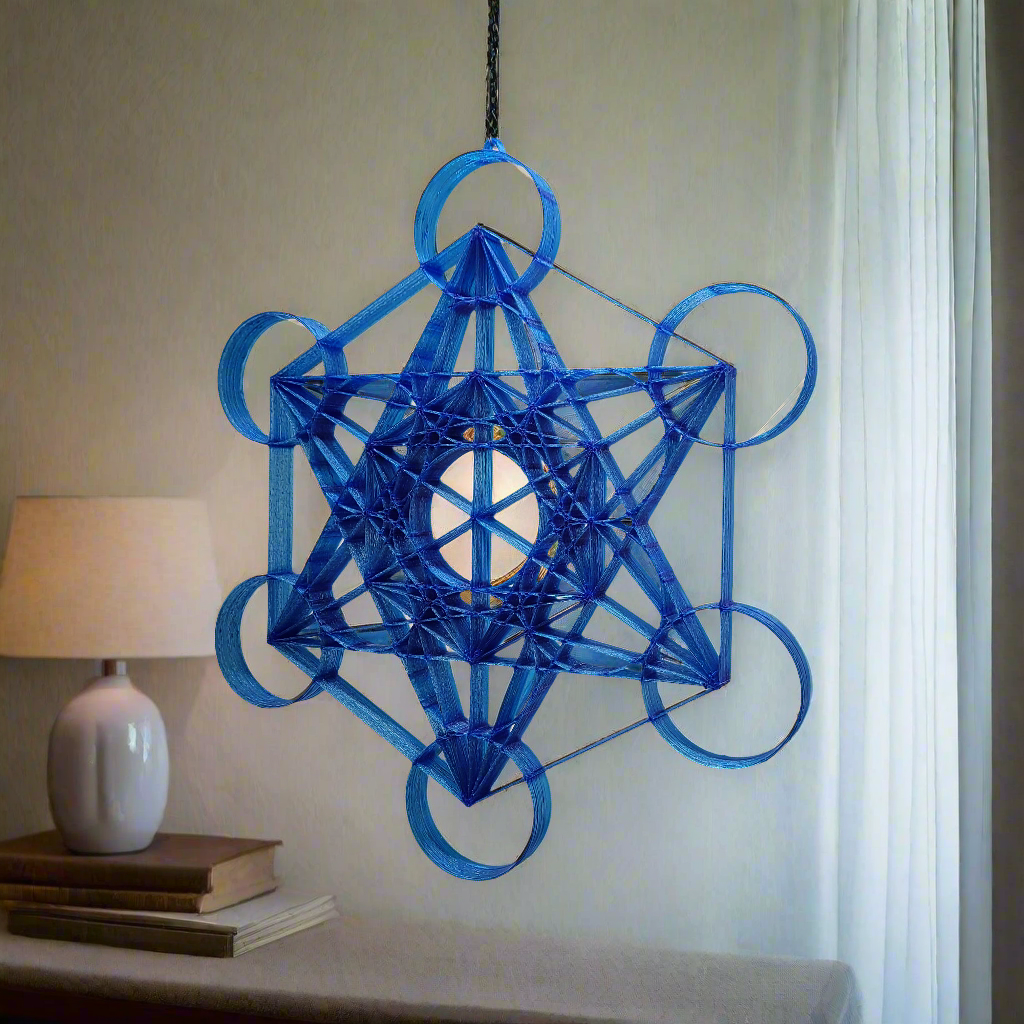 Sacred Geometry Metatron's Cube Wall Decor, Geometric Mobile Hanging Art, Metatron's Cube Sacred Geometry Hanging Art, Geometric Design,