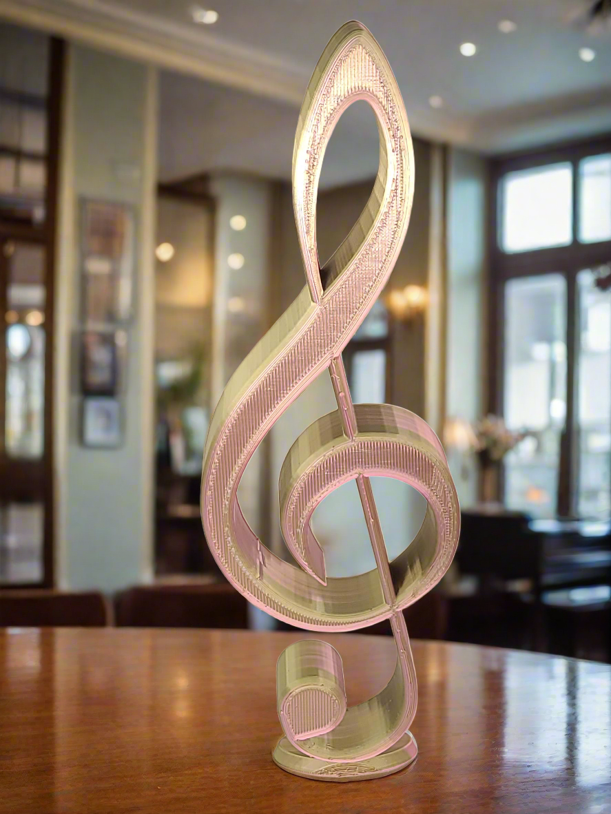 Musical G Clef Wall Hanging Decor, Music Note Statue, Treble Clef Art, Metal G Clef Wall Sculpture, Wall Art Statue, Musical Home Decor,