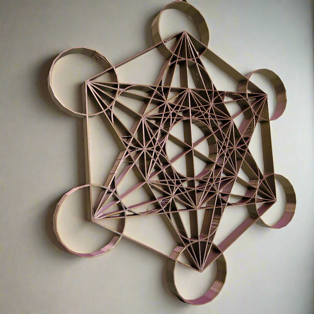 Sacred Geometry Metatron's Cube Wall Decor, Geometric Mobile Hanging Art, Metatron's Cube Sacred Geometry Hanging Art, Geometric Design,