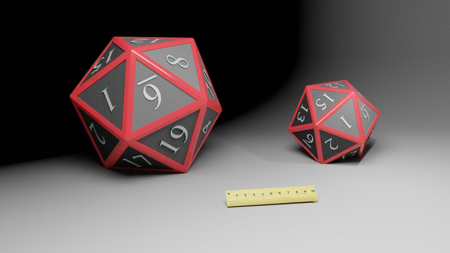 Giant Dice D20 10"-6" (250MM-150mm) dungeons and dragons dice set dnd