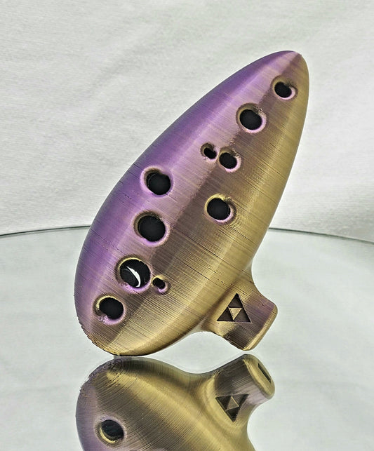 12 Hole Ocarina, Ceramic Flute Instrument, Blue Ocarina, Musical Instrument, Handmade Flute, Alto C Ocarina, Musician Gift,