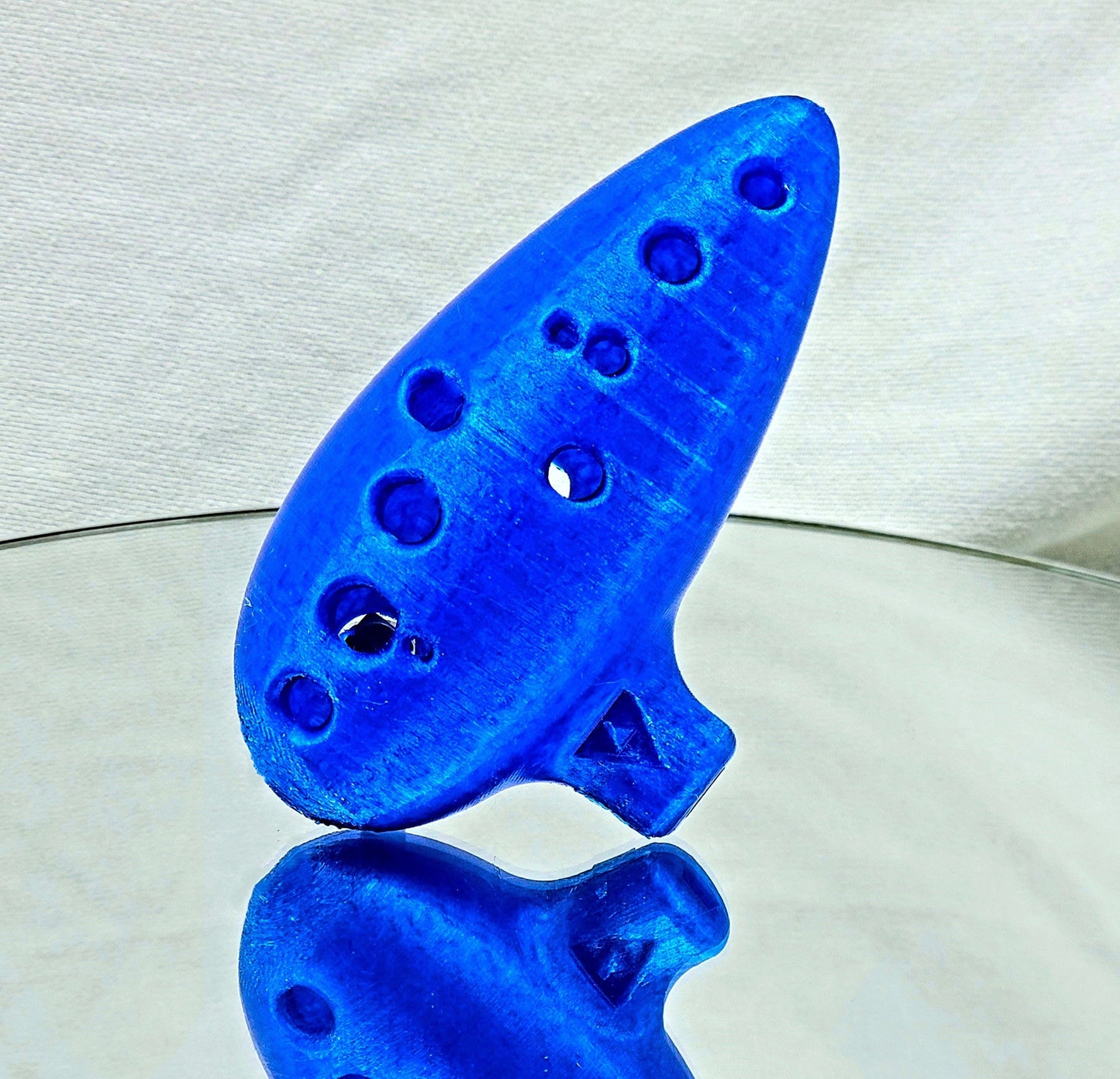 12 Hole Ocarina, Ceramic Flute Instrument, Blue Ocarina, Musical Instrument, Handmade Flute, Alto C Ocarina, Musician Gift,