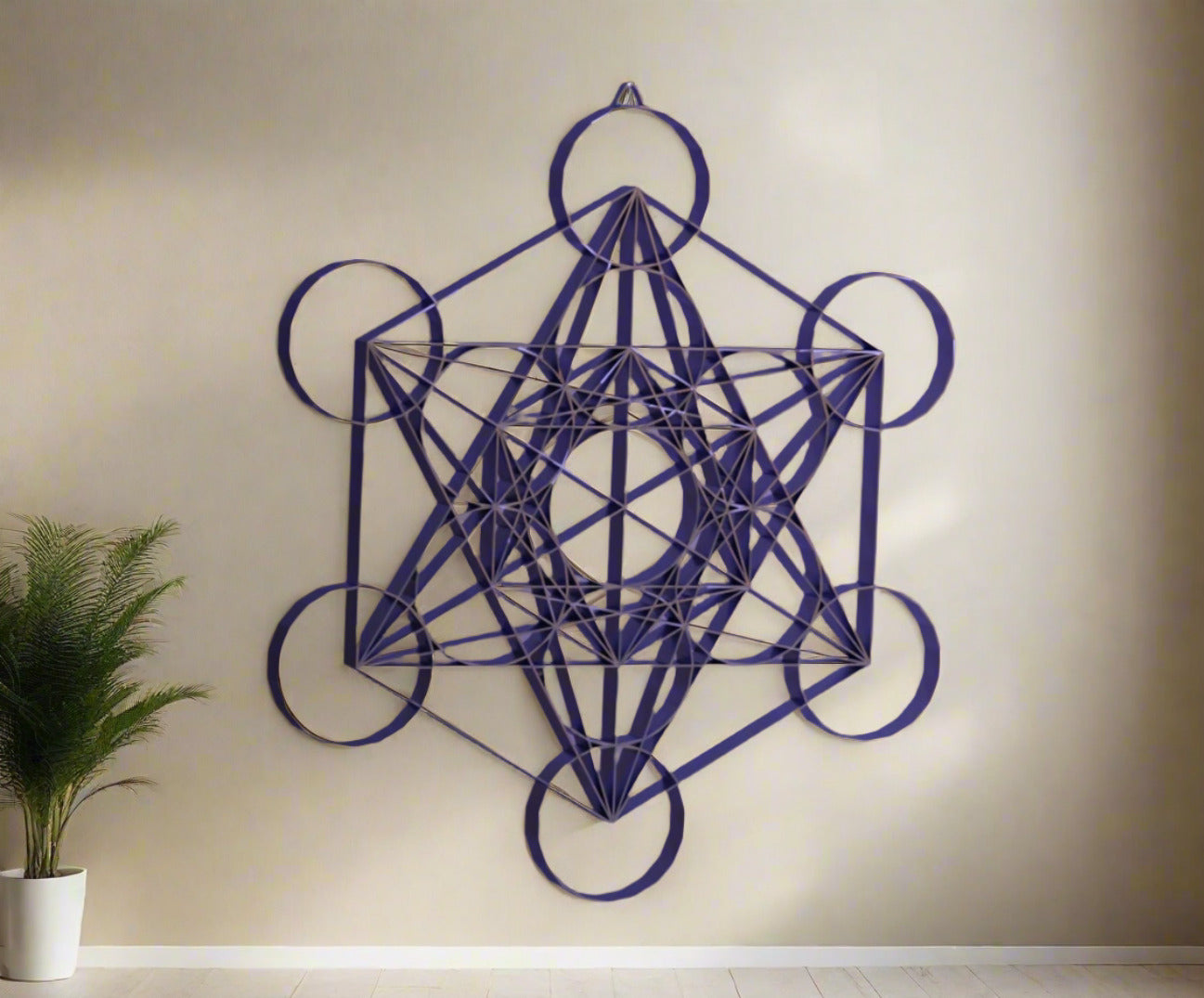 Sacred Geometry Metatron's Cube Wall Decor, Geometric Mobile Hanging Art, Metatron's Cube Sacred Geometry Hanging Art, Geometric Design,